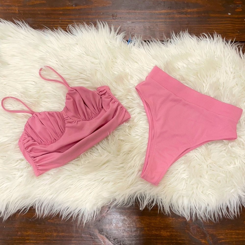 BABY PINK💗HIGH RISE HIP BIKINI